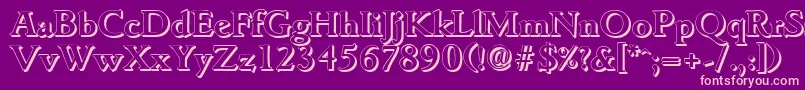 GouditashadowBold Font – Pink Fonts on Purple Background