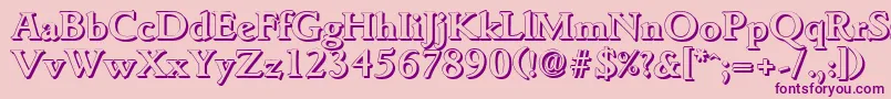 GouditashadowBold Font – Purple Fonts on Pink Background