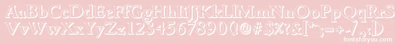 Шрифт GouditashadowBold – белые шрифты на розовом фоне