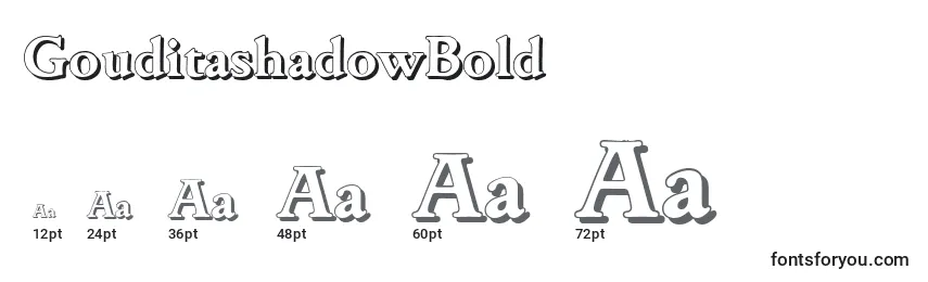 GouditashadowBold Font Sizes