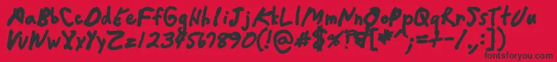 Crappydanblack Font – Black Fonts on Red Background