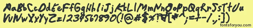 Crappydanblack Font – Black Fonts on Yellow Background