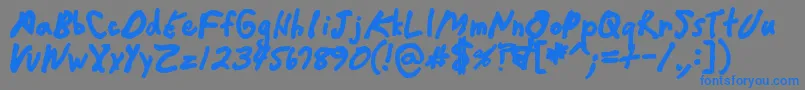 Crappydanblack Font – Blue Fonts on Gray Background
