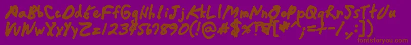Crappydanblack Font – Brown Fonts on Purple Background