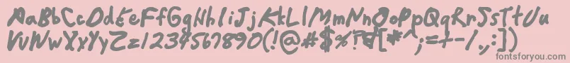 Crappydanblack-Schriftart – Graue Schriften auf rosa Hintergrund