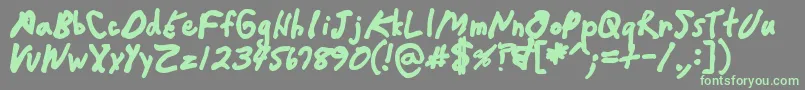 Шрифт Crappydanblack – зелёные шрифты на сером фоне