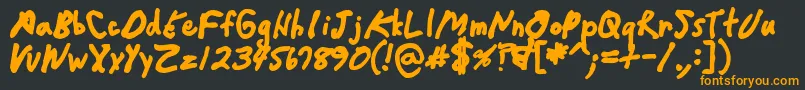 Crappydanblack-Schriftart – Orangefarbene Schriften auf schwarzem Hintergrund