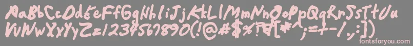 Шрифт Crappydanblack – розовые шрифты на сером фоне