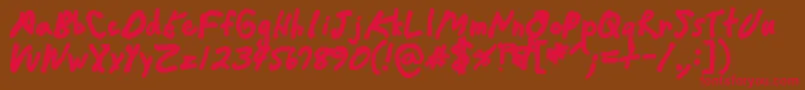 Crappydanblack Font – Red Fonts on Brown Background