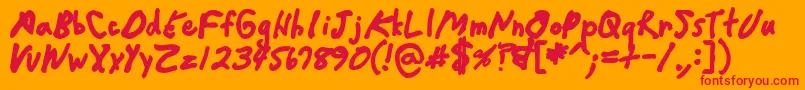 Crappydanblack Font – Red Fonts on Orange Background