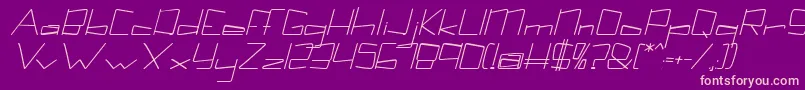 Kuppelbolditalickuppel Font – Pink Fonts on Purple Background