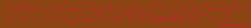 Kuppelbolditalickuppel Font – Red Fonts on Brown Background