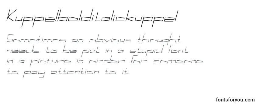 Review of the Kuppelbolditalickuppel Font
