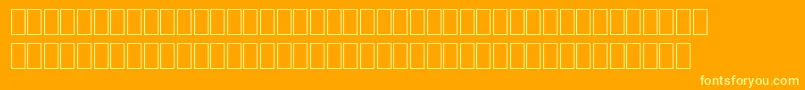 AstroPi1-Schriftart – Gelbe Schriften auf orangefarbenem Hintergrund