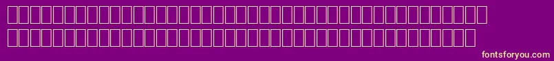 AstroPi1-fontti – keltaiset fontit violetilla taustalla
