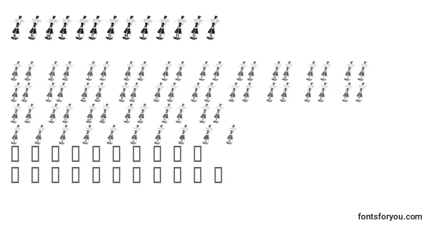Шрифт KrWelcome2003 – алфавит, цифры, специальные символы