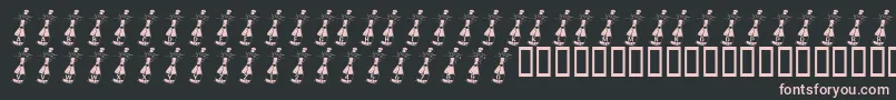 KrWelcome2003 Font – Pink Fonts on Black Background