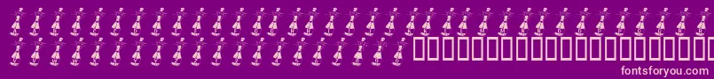KrWelcome2003 Font – Pink Fonts on Purple Background