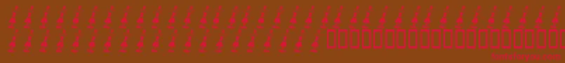 KrWelcome2003 Font – Red Fonts on Brown Background