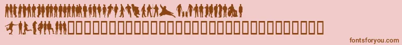 Ihminen ffy Font – Brown Fonts on Pink Background