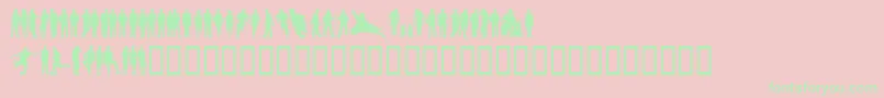 Ihminen ffy Font – Green Fonts on Pink Background