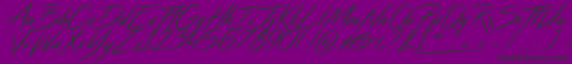 Streamster Font – Black Fonts on Purple Background