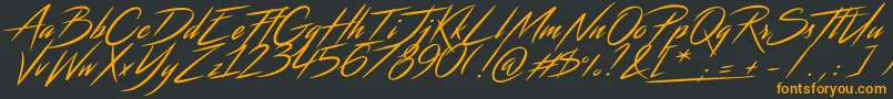 Streamster Font – Orange Fonts on Black Background