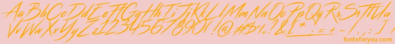 Streamster Font – Orange Fonts on Pink Background