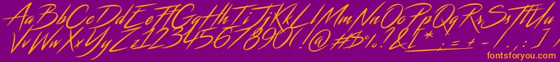 Streamster Font – Orange Fonts on Purple Background