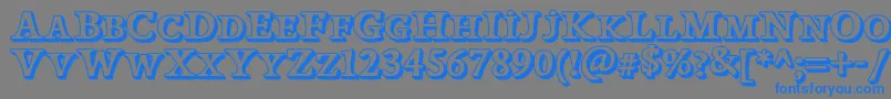 PapillonsOutlineDemo-Schriftart – Blaue Schriften auf grauem Hintergrund