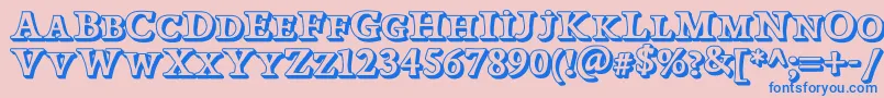 PapillonsOutlineDemo Font – Blue Fonts on Pink Background