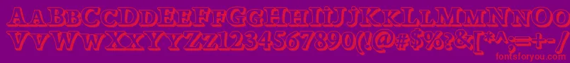 PapillonsOutlineDemo Font – Red Fonts on Purple Background