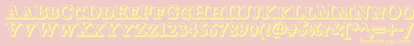 PapillonsOutlineDemo Font – Yellow Fonts on Pink Background