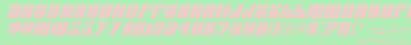 GlacierItalic Font – Pink Fonts on Green Background