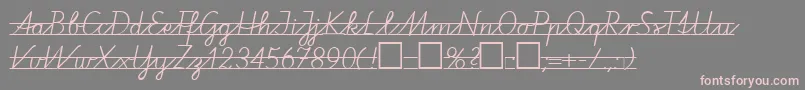 フォントVaP2 – 灰色の背景にピンクのフォント