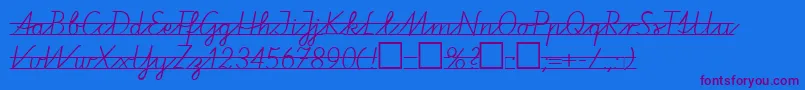 fuente VaP2 – Fuentes Moradas Sobre Fondo Azul