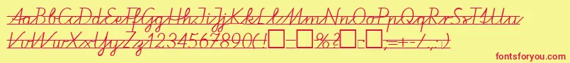 fuente VaP2 – Fuentes Rojas Sobre Fondo Amarillo