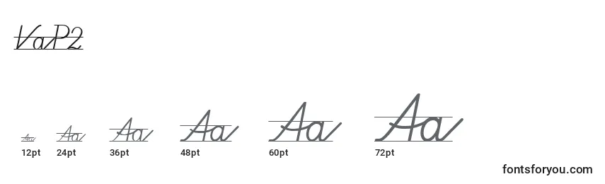 Размеры шрифта VaP2