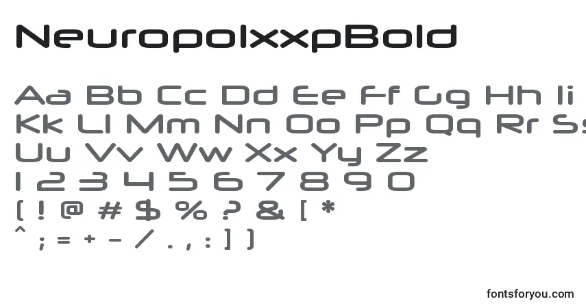 Шрифт NeuropolxxpBold – алфавит, цифры, специальные символы