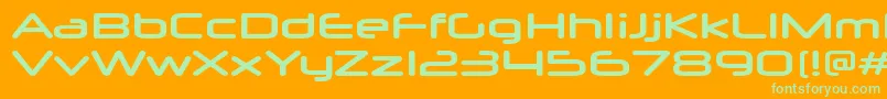 NeuropolxxpBold Font – Green Fonts on Orange Background