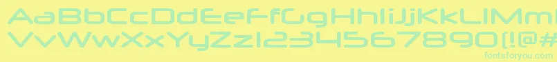 NeuropolxxpBold Font – Green Fonts on Yellow Background