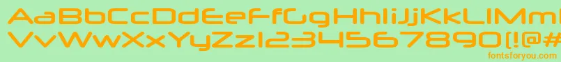 NeuropolxxpBold Font – Orange Fonts on Green Background