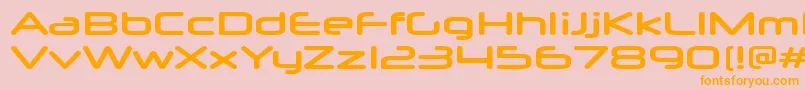 NeuropolxxpBold Font – Orange Fonts on Pink Background