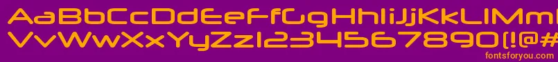 NeuropolxxpBold Font – Orange Fonts on Purple Background