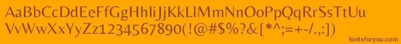 En savoir plus sur la police BellezaRegular Police BellezaRegular – polices brunes sur fond orange