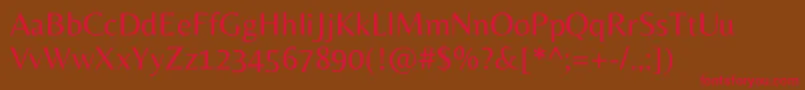 BellezaRegular Font – Red Fonts on Brown Background