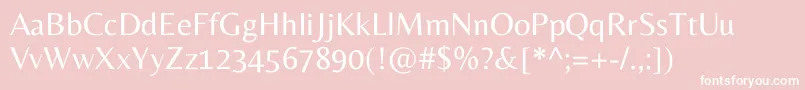 BellezaRegular Font – White Fonts on Pink Background