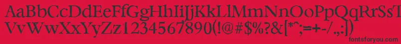 BernsteinantiqueRegular Font – Black Fonts on Red Background