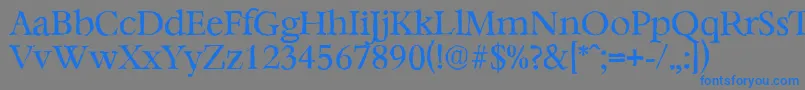 BernsteinantiqueRegular Font – Blue Fonts on Gray Background