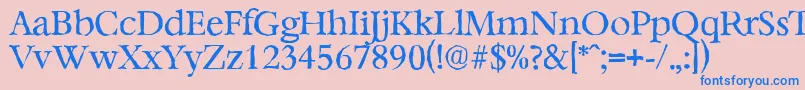 BernsteinantiqueRegular Font – Blue Fonts on Pink Background